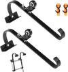 VEVOR Ladder Roof Hook, 2 Pack with Fixed Wheel & Swivel Bar, Wheel Heavy Duty Steel Ladder Stabilizer, Roof Ridge Extension for Damage Prevention, 600 lbs Weight Rating, Easy to Access Steep Roofs