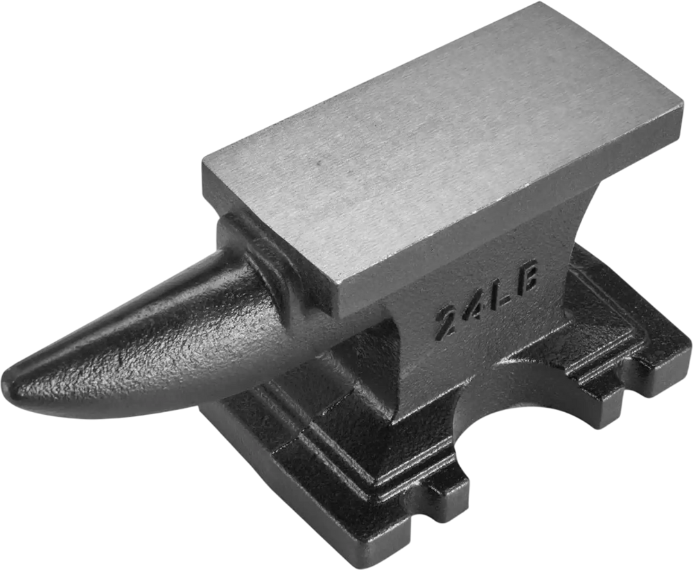 VEVOR Cast Iron Anvil, 25 Lbs(11kg) Single Horn Anvil with 6.8 x 3.5 inch Countertop and Stable Base, High Hardness Rugged Round Horn Anvil Blacksmith, for Bending, Shaping