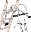 VEVOR Ladder Stabilizer, 2 in 1 Extension Wall Ladder Standoff Hook, Roof Ridge Ladder Accessories Both Horizontally and Vertically, Heavy-duty Steel Rubber Grip T-Bar, Quick Access to Steep Roofs