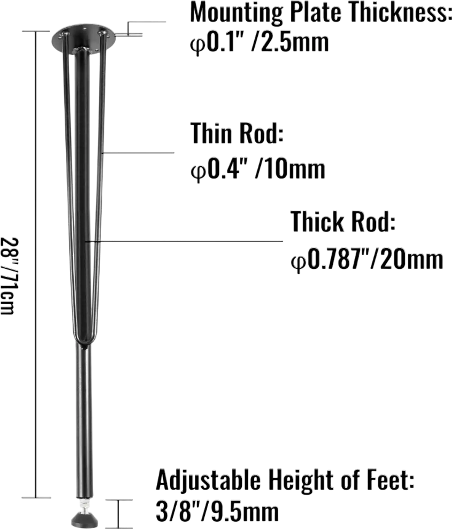 Vevor Table Legs 28
