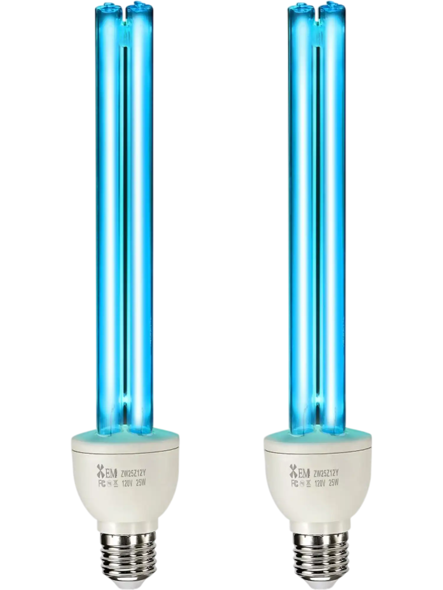 Vevor UV Light Bulb 2-Pack 25W UVC Lamp with Ozone E27 for 400 sq ft New