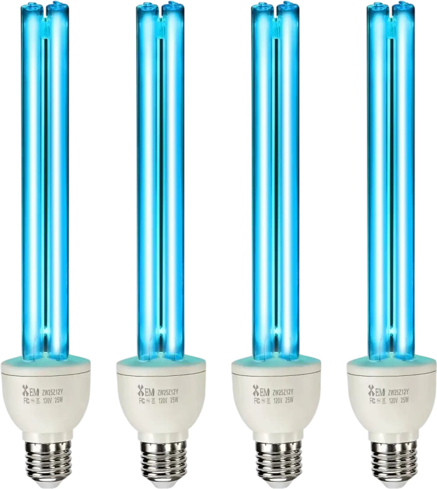 Vevor UV Light Bulb 4-Pack 25W Replacement UVC Lamp with Ozone New