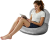 VEVOR Reading Pillow, Large Size U-Shaped Sitting up Pillow, Washable Bed Pillow with Soft Velvet, Bed Rest Back Pillow, Ideal for Reading, Gaming, Resting, Working, Grey