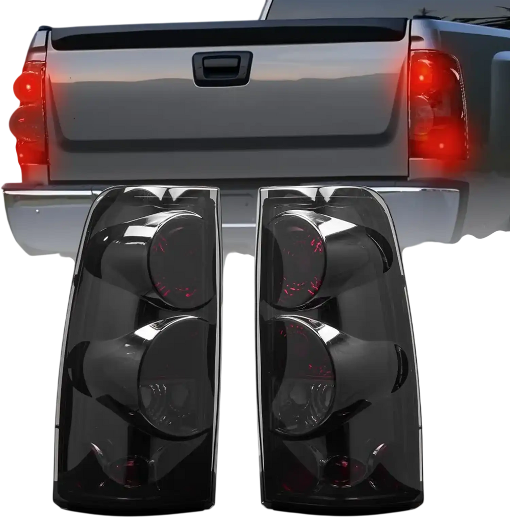 VEVOR Tail Light Assembly Compatible with 1999-2006 Chevy Silverado 1500 2500 3500, 1999-2003 GMC Sierra 1500 2500 1500/2500 HD, 2PCS Left & Right Side Taillights Rear Brake Lamps without Bulbs
