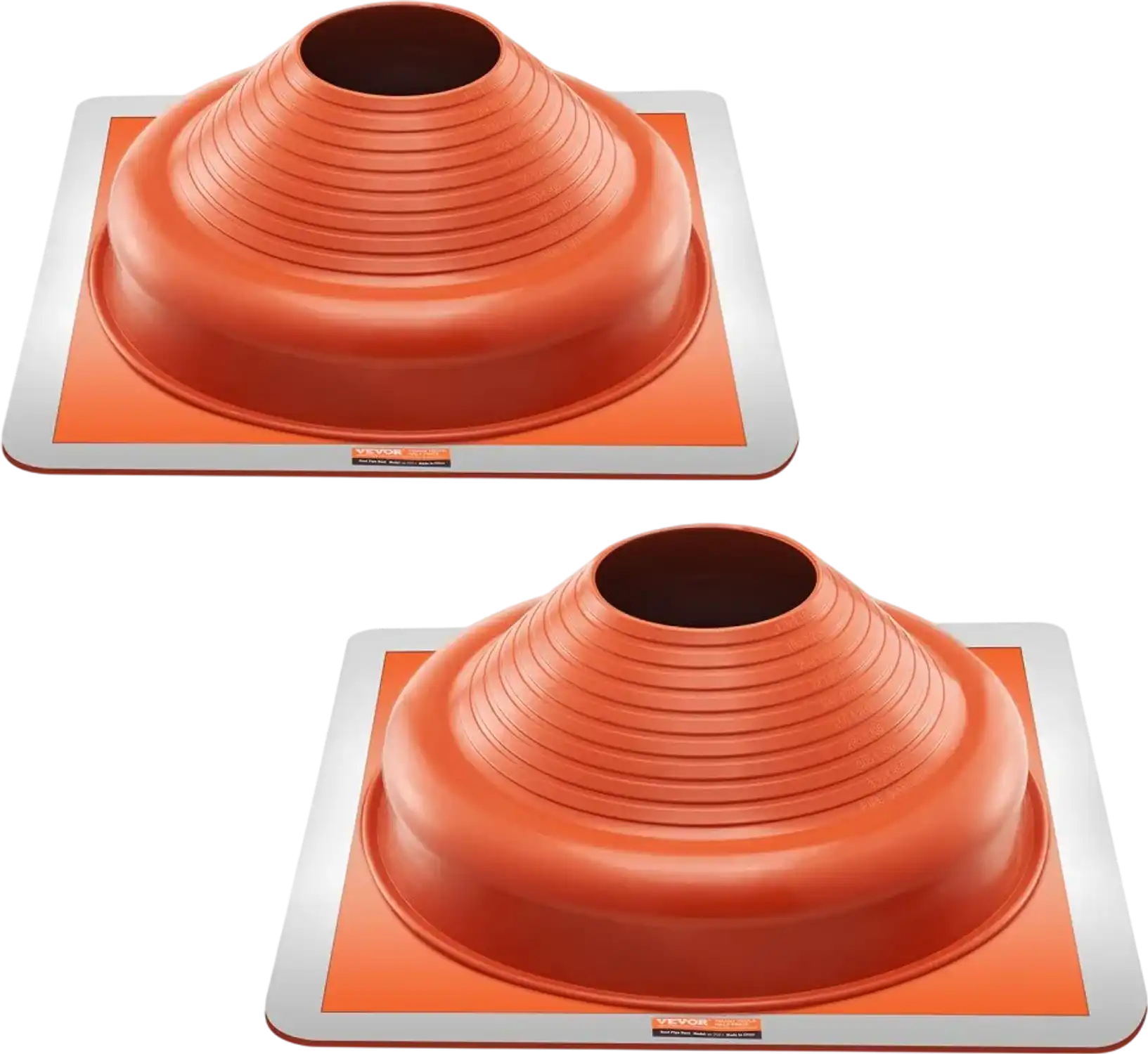 Vevor Roof Pipe Flashing Boots High Temp Silicone 2-Pc Set for 6-1/4