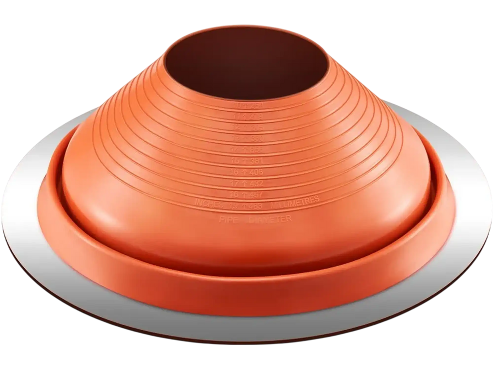 VEVOR Roof Pipe Flashing Boot, Fit Pipe OD 10" to 19", Flexible Silicone Roofing Jack Pipe Flashing, High Temp -101℉ to 437℉, Lasting Round Red Metal Base, for Chimney, Wood Stove & Outdoor Vent Pipe