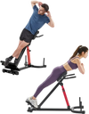 VEVOR Roman Chair Hyperextension Bench, 350 lbs Adjustable Extension Machine, Multi-Function Exercise Equipment for Glute, Hamstring, Lower Back, and Ab Workout, Fitness Weight Bench for Home Gym