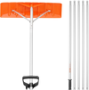 VEVOR Snow Roof Rake, 25" Plastic Blade Snow Removal Tool, 21ft Reach Aluminium Handle, Superior Roof Shovel with Anti-Slip Handle Grip, Easy to Setup & Use for House Roof, Car Snow, Wet Leaves