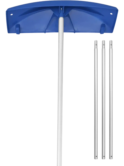VEVOR Snow Roof Rake, 24 in PP Plastic Blade, 3.8-18.2 ft Adjustable Roof Snow Scraper with Wheels, Anti-Slip Handle Snows Removal Tool, Lightweight House Rooftop Rake for Leaves Debris Removal
