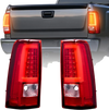 VEVOR Tail Light Assembly Compatible with 2003-2006 Chevy Silverado 1500 1500 HD 2500 2500 HD 3500, 2007-2007 Chevy Classic, 2PCS Driver & Passenger Side LED Taillight Brake Lamps with Bulbs, Red