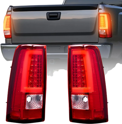 Vevor Tail Light Assembly LED Driver & Passenger Side for 2003-2007 Chevy Silverado Red New