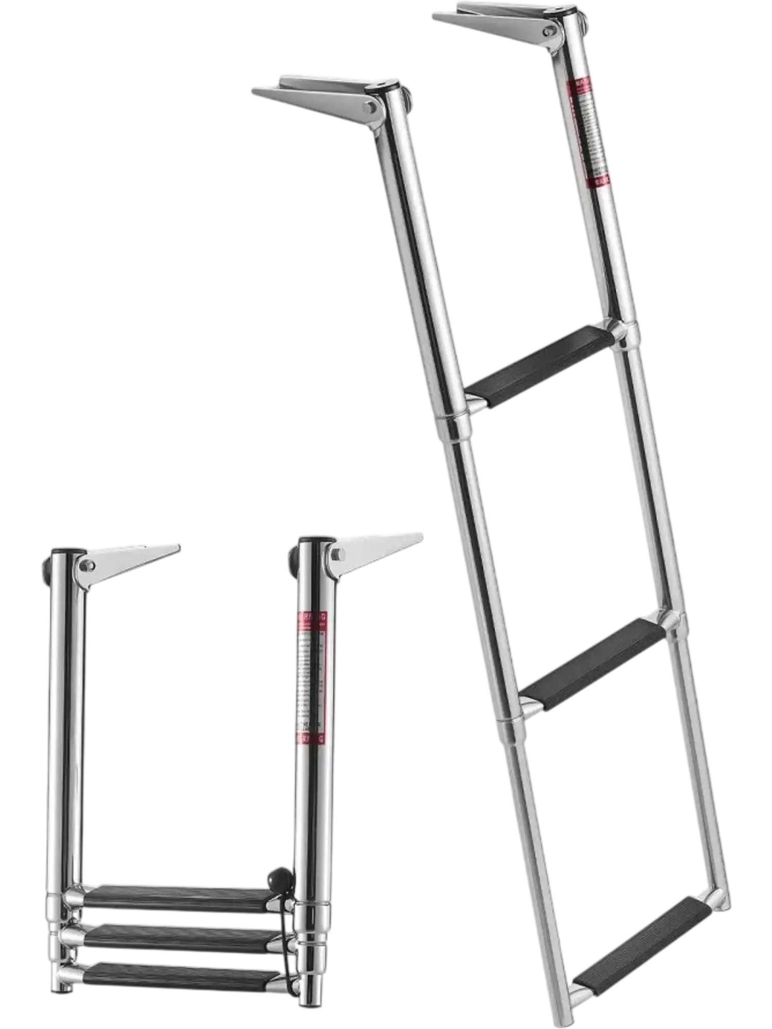 Vevor Boat Ladder 3-Step Telescoping Folding Swim Deck Ladder New