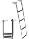 VEVOR Boat Ladder, 4 Steps, Stainless Steel Telescoping Folding Swim Deck Ladder for Rear Entry Inboard, Heavy Duty 900 lbs Capacity with Wide Anti-Slip Steps, for Outboards, Yacht, Pontoon Boats