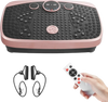 VEVOR Vibration Plate Exercise Machine, Whole Body Shaker with Magnetic Acupoints for Lymphatic Drainage and Weight Loss, Home Workout Gym Fitness Equipment with 2 Resistance Bands for Women Men, Pink