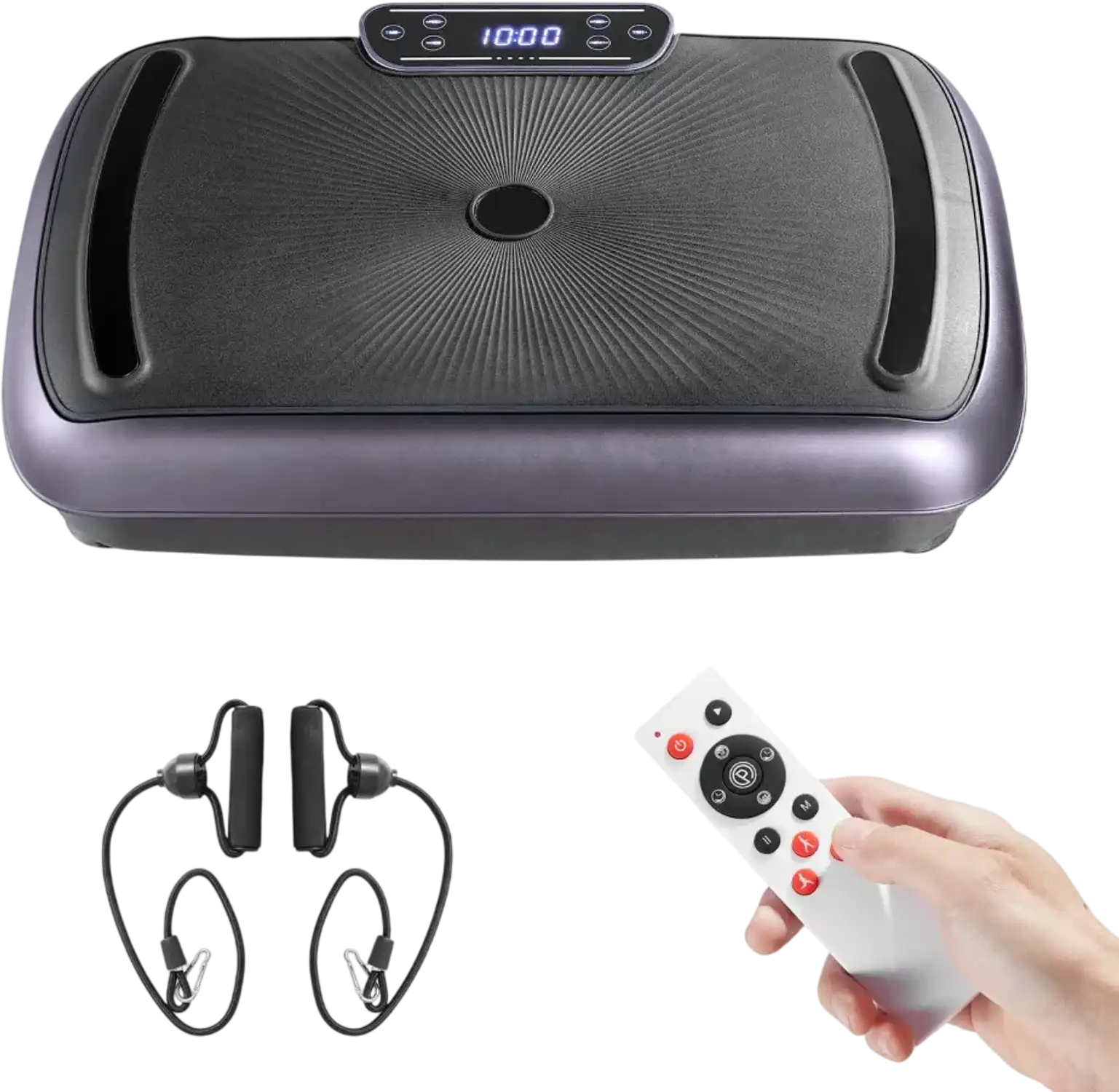 Vevor Vibration Plate Full Body Exercise Machine with 99 Modes and Resistance Bands Black New