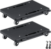 VEVOR Furniture Dolly, 500 lbs Capacity Each Count, Furniture Mover with Wheels, Portable Moving Rollers 4 Wheels Heavy Duty, Small Flat Dolly Cart with Interlocking for Heavy Furniture, 2 Pack, Black