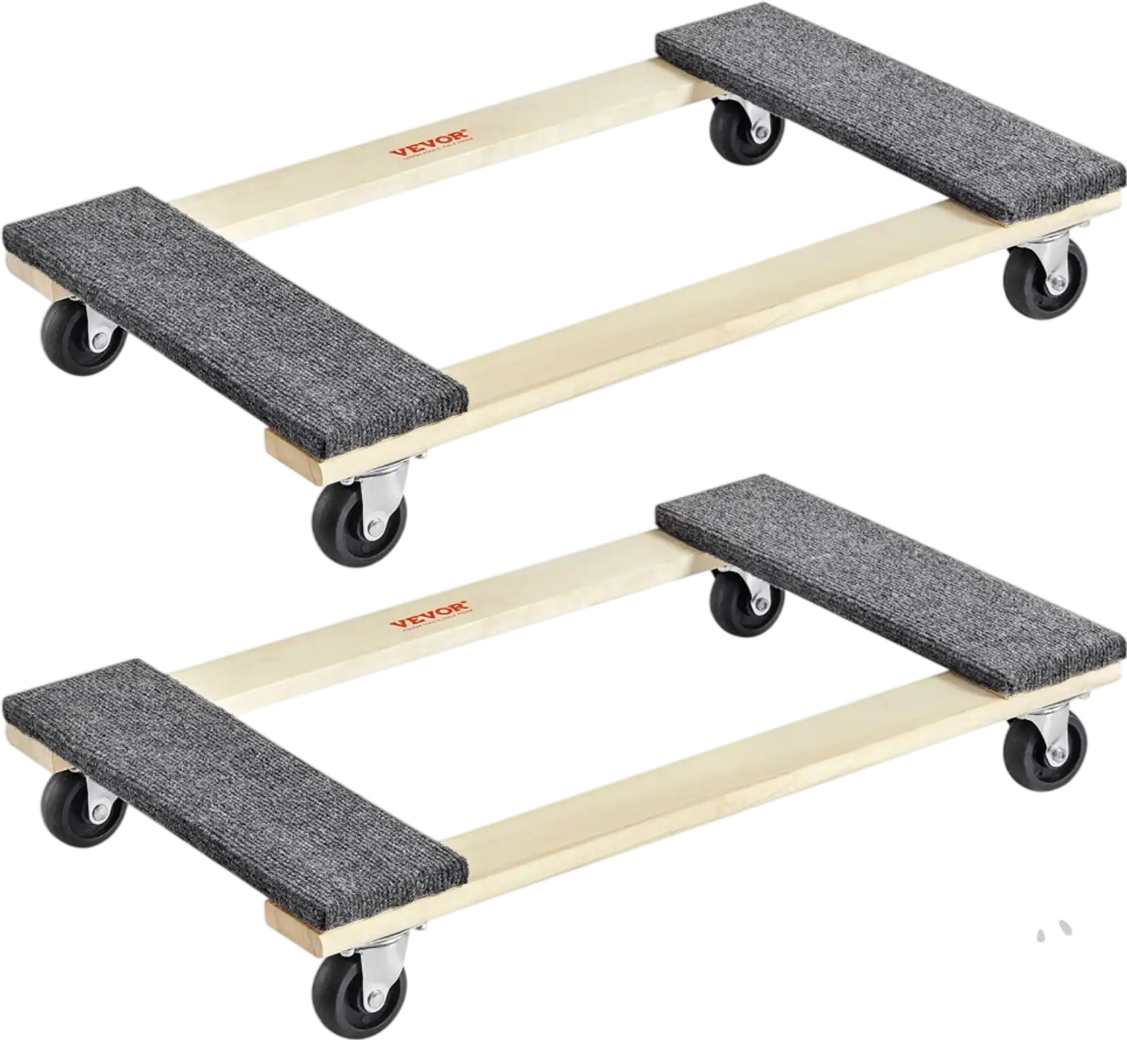 Vevor Furniture Dolly Heavy Duty Hardwood Moving Dolly 2-Pack 18