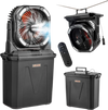 VEVOR Misting Fan, More than 2700RPM Motor Mister Fan, Mister Cooling Fans with 2.38 gal Water Tank, 10000mAh Battery, 4-Speed Wind & 5 Lighting Modes, Water Cooling Fans for Indoor, Outdoor, Patio