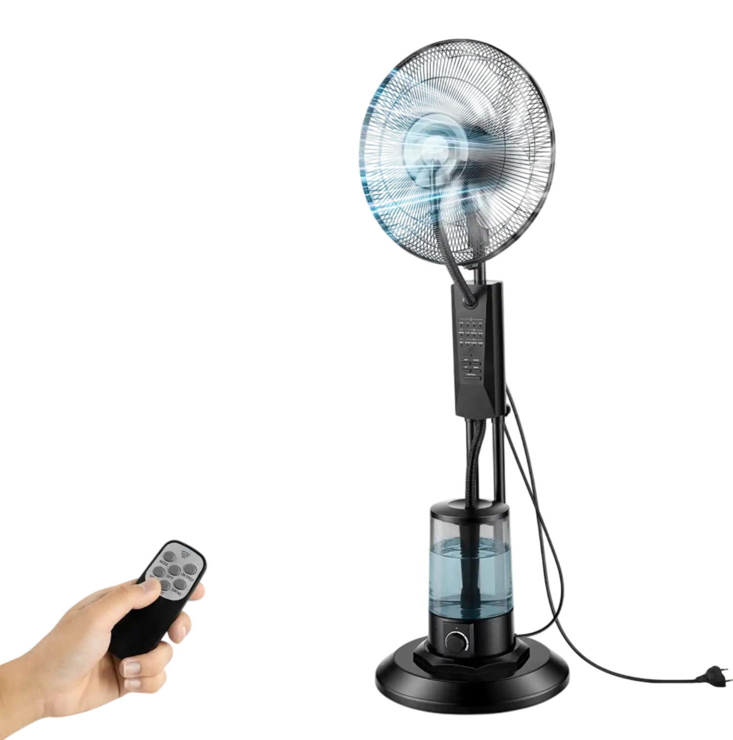 Vevor Misting Fan Standing Cooling Fan with 0.79 gal Tank Remote & Panel Control New