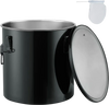 VEVOR Fryer Grease Bucket, 8 Gal Oil Disposal Caddy Stainless Steel Fryer Oil Bucket Rust-Proof Coating, Oil Transport Container with Lid, Lock Clips, Filter Bag for Hot Cooking Oil Filtering, Black