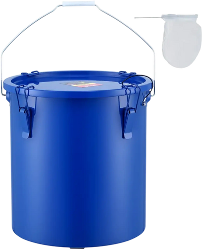 Vevor Fryer Grease Bucket 6 Gal Oil Disposal Caddy Blue New