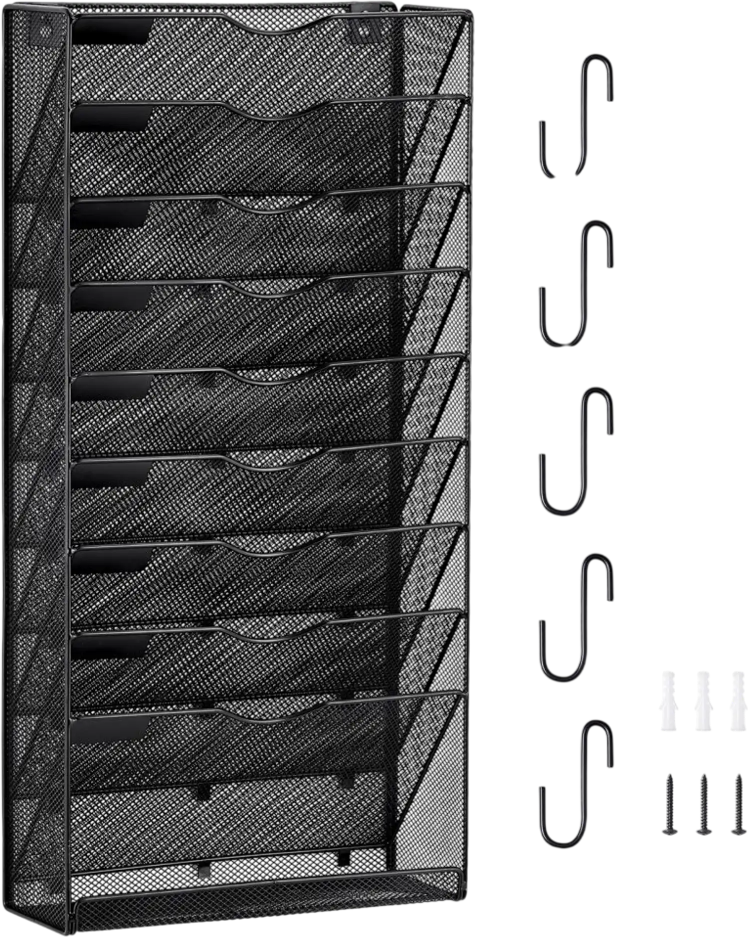 Vevor Wall File Organizer 10-Pocket Mesh Rack New