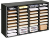 VEVOR Literature Organizer, 36 Compartments Office Mailbox with Detachable Shelves, Wooden Mailbox Sorter with Particle Board, Countertop Office Home Storage Organizer for File, Document, Paper, Black