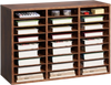 VEVOR Literature Organizer, 27 Compartments Office Mailbox with Removable Shelves, Wood Mailbox Sorter Particle Board Office Home Classroom Storage, File Sorter for File, Document, Paper, Dark Brown