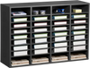 VEVOR Literature Organizer, 36 Compartments Office Mailbox with Adjustable Shelves, Wooden Mailbox Sorter Medium Density Fiberboard Office Home Classroom Storage for Files, Documents, Papers, Grey