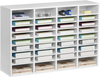 VEVOR Literature Organizer, 36 Compartments Office Mailbox with Adjustable Shelves, Wooden Mailbox Sorter Medium Density Fiberboard Office Home Classroom Storage for Files, Documents, Papers, White