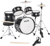 VEVOR Kids Drum Set, 5-Piece 14 in Junior Drum Sets, Beginner Drums Set with Adjustable Throne, Cymbal & Two Pairs of Drumsticks, Musical Learning Drums Instruments Kit, for Children Ages 6-13(Black)
