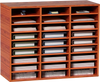 VEVOR 27 Compartments Wood Literature Organizer, Adjustable Shelves, Medium Density Fiberboard Mail Center, Office Home School Storage for Files, Documents, Papers, Magazines, Brown