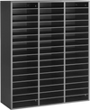 VEVOR Wood Literature Organizer 48 Compartments Office Mailboxes Black, Countertop Literature Sorter for Files Documents Papers, with Adjustable Shelves, for Office, Home, Classroom Organization