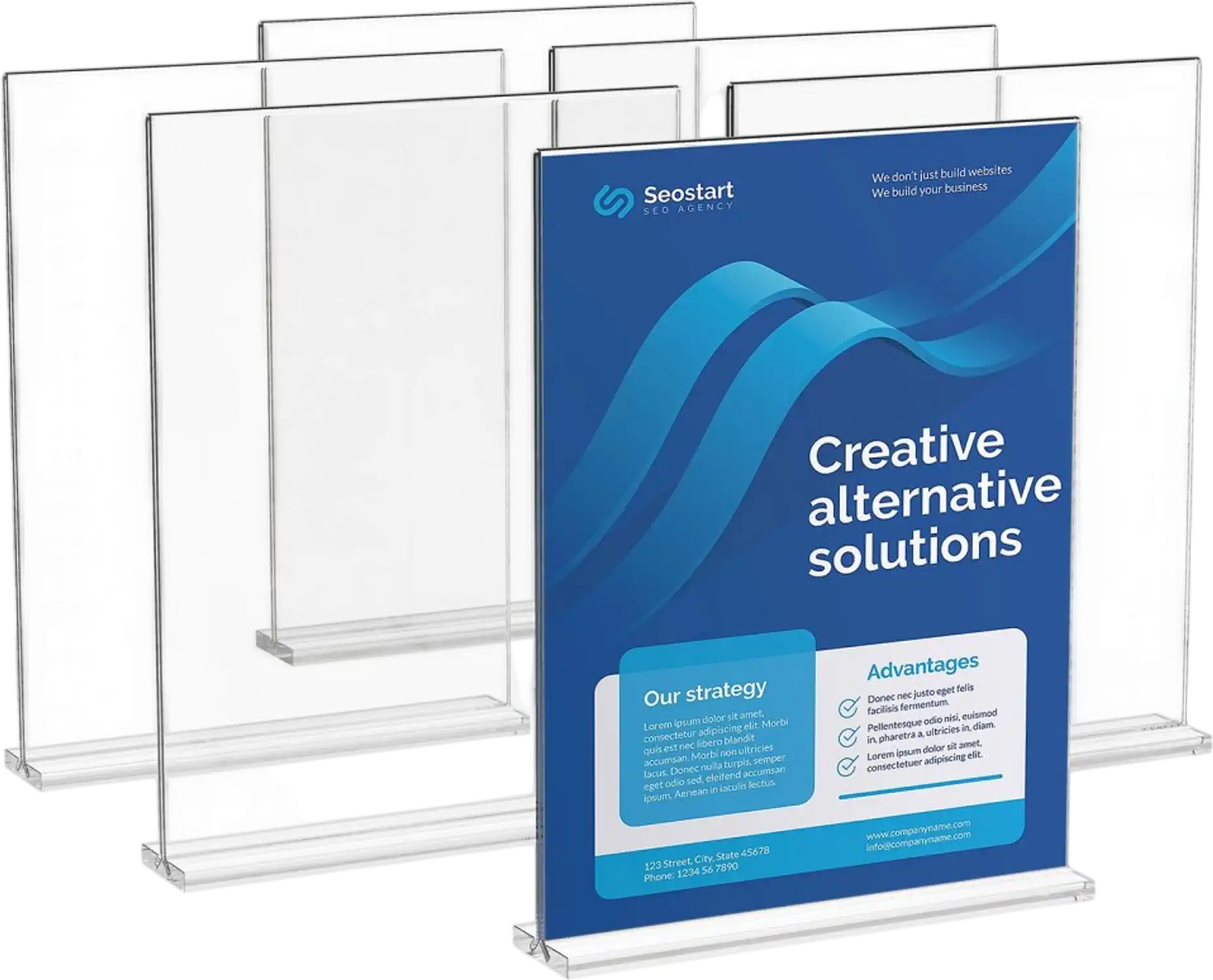 Vevor Acrylic Sign Holder 6 Pack 8.5