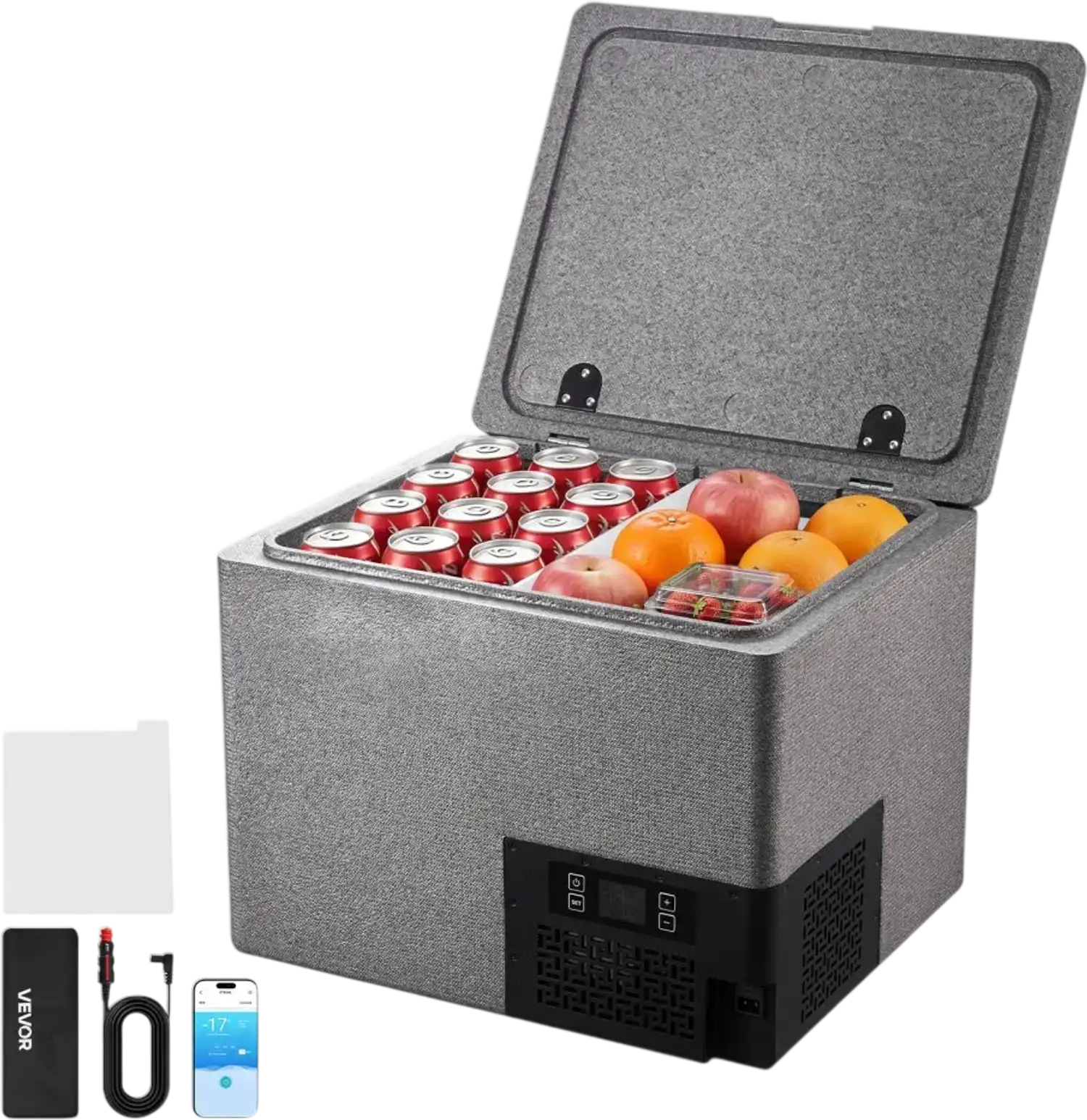 Vevor Car Refrigerator 42.3 QT 40L Portable EPP Freezer with App Control New
