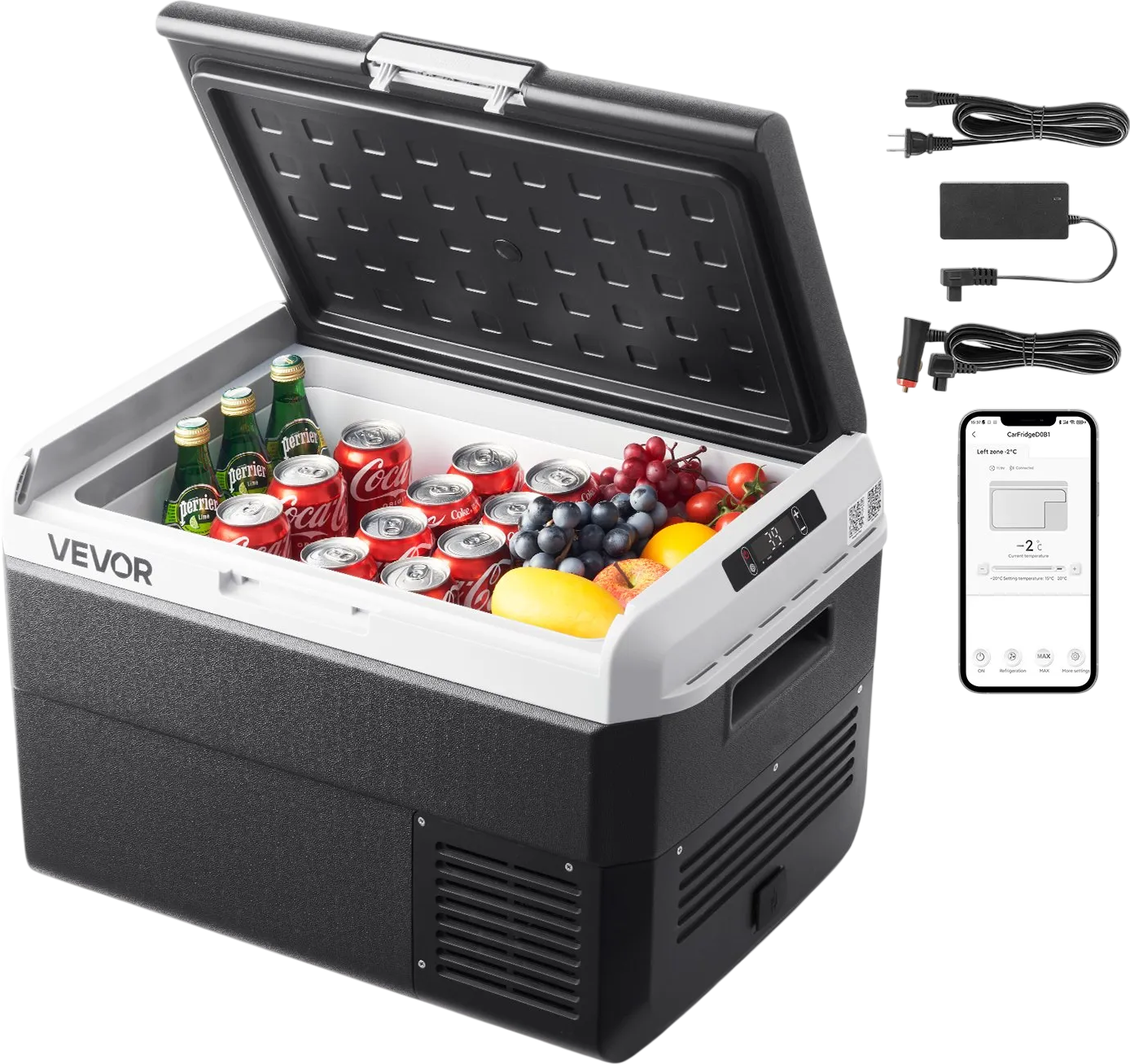 Vevor Car Refrigerator 42.3 QT with Adjustable Temperature DC 12/24V AC 100-240V New