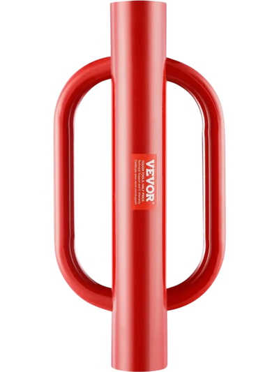 VEVOR Fence Post Driver with Handles, 4.11 in Inner Diameter T Post Pole Pounder, 22LB Heavy Duty Carbon Steel Hand Post Rammer, Farm Fencing Hole Digger for U Channel, Sign Pole, Wooden Post, Red