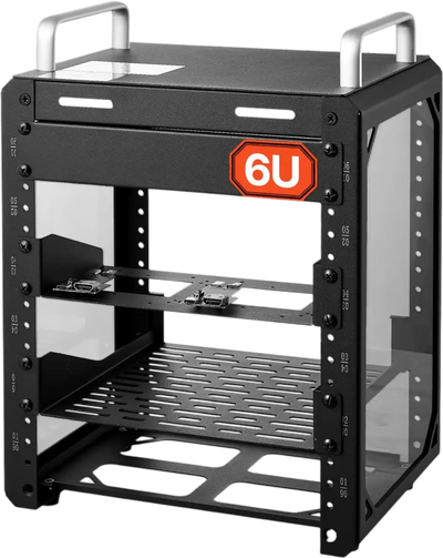 Vevor Network Rack 6U Open Frame Server Rack with Vented Shelf for 10