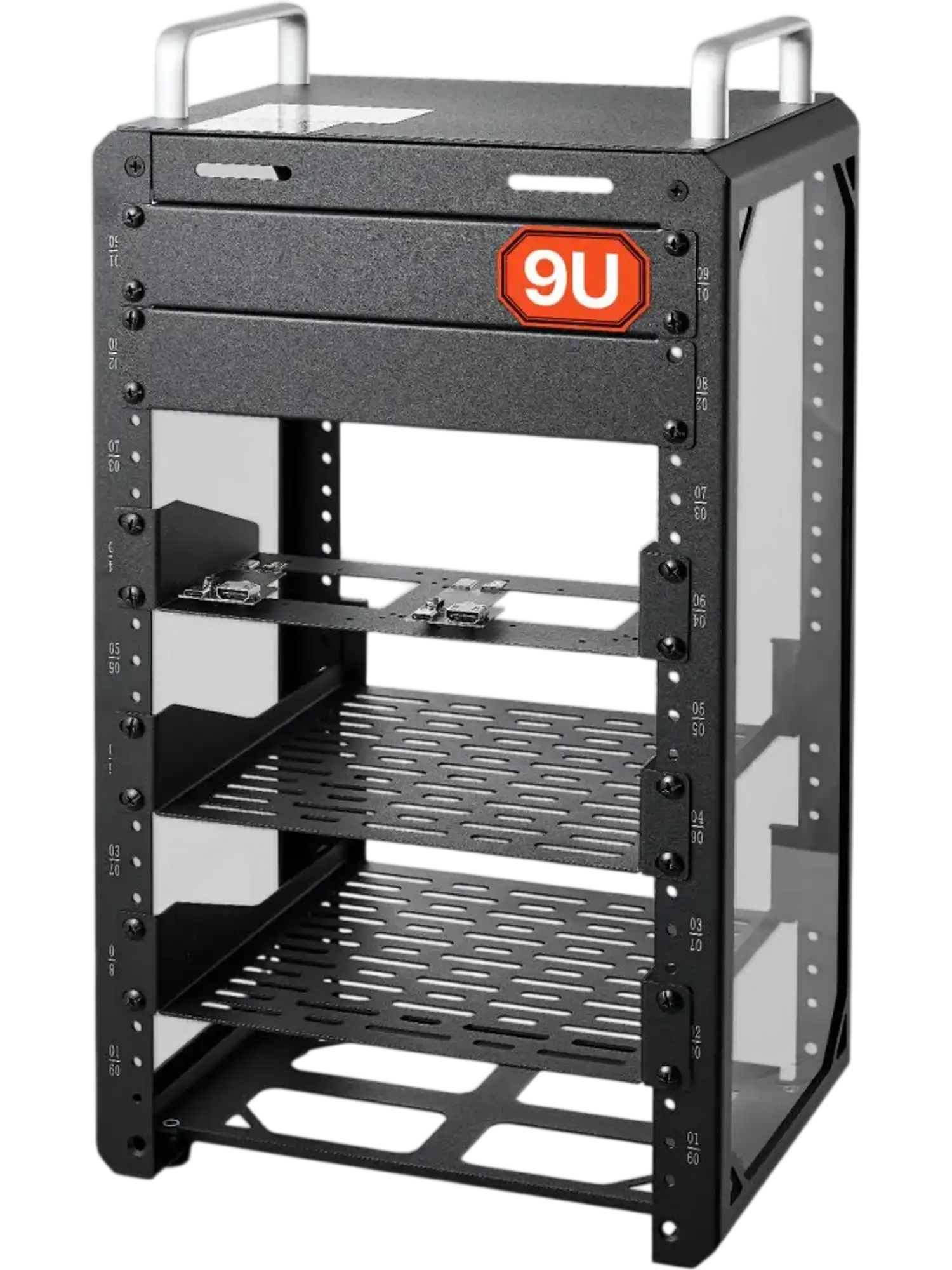 Vevor Network Rack 9U Open Frame Server Rack with Vented Shelf for 10