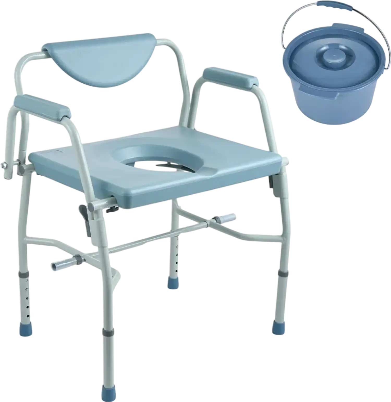 Vevor Commode Chair Bedside Portable Toilet with Drop-Down Arms and Detachable Backrest New