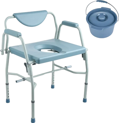 Vevor Commode Chair Bedside Portable Toilet with Drop-Down Arms and Detachable Backrest New