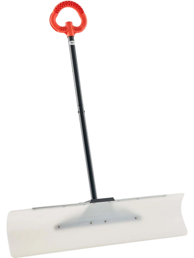 VEVOR Snow Pusher Shovel, 36 in Outdoor Snowplow Shovel with Ergonomic Grip, HDPE Plastic Blade, Winter Shovels with Segmented Handle, Metal Edged Strip, Portable Snow Removal Tool for Driveway Garden