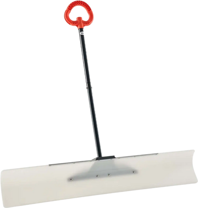 VEVOR Snow Pusher Shovel, 48 in Outdoor Snowplow Shovel with Ergonomic Grip, HDPE Plastic Blade, Winter Shovels with Segmented Handle, Metal Edged Strip, Portable Snow Removal Tool for Driveway Garden