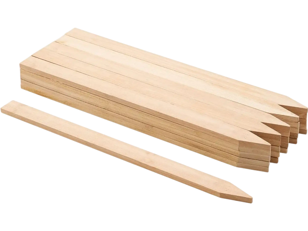 VEVOR Wooden Garden Stakes, 25 Pcs 24 x 0.5 x1.5 in Survey Grading Stakes, Garden Ground Stake with Sharp Point, Fir Wood Plant Support Stake, Sign Posts for Silt Fence Backyard Boundaries Baselines