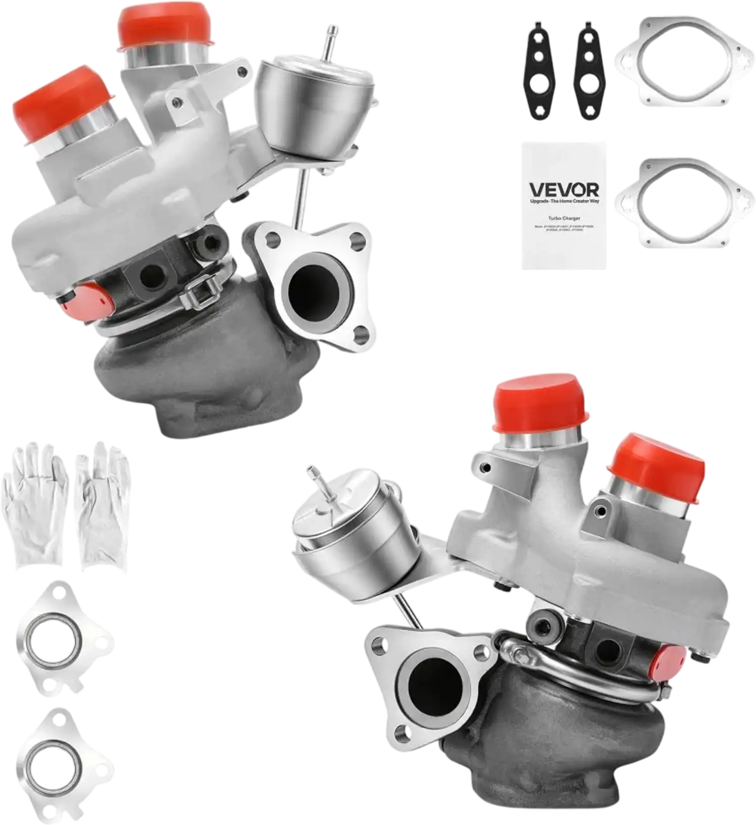 Vevor Turbocharger Left & Right Twin with Wastegate Actuator for Ford F-150 Expedition Transit 3.5L V6 EcoBoost New