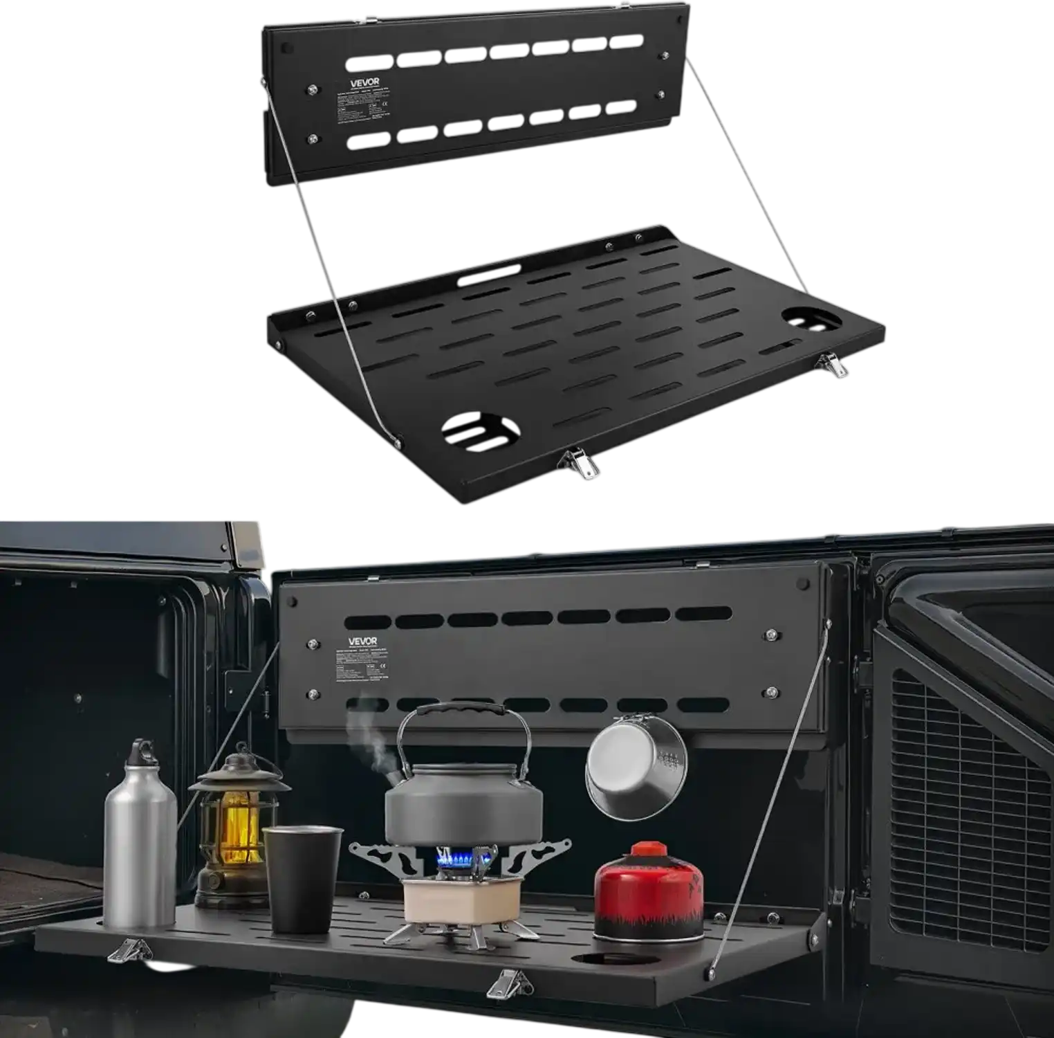 Vevor Tailgate Table Ford Bronco Rear Door Cargo Storage Rack Shelf New