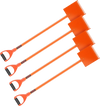 VEVOR Shingle Shovel 4 Pack, D-Grip Handle Shingle Roof Ripper, High Hardness 45# Steel & Lightweight Easy Tearing Off Roofing & Nails Tool, ideal for Commercial and Residential Use,Orange