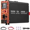 VEVOR 1500W Sump Pump Battery Backup System, LCD Display, Auto Switches to Battery Inverter Power for Sump Pump, Pure Sine Wave, for Basement Protection Emergency Power Outage, Batteries Not Included