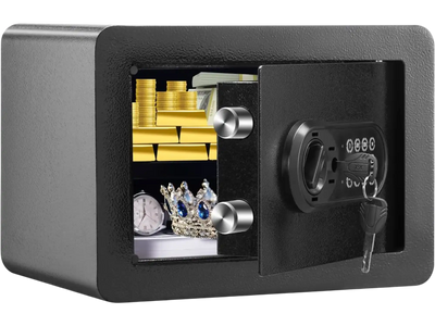 VEVOR Safe, 0.5 Cubic Feet Home Safe, Steel Security Safe with Digital Keypad and 2 Keys, Wall-Mounted Cabinet Safe Protect Cash, Gold, Jewelry, Documents for Home, Hotel, 13.8 x 9.8 x 9.8 inches
