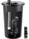 VEVOR Sewage Pump System, 1/2 HP, 4800 GPH Cast Iron Sewage Pump with Basin Kit, 120 Volt Automatic Outdoor Water/Seepage Collection and Removal System with Vertical Float Switch, 2" Discharge, Black